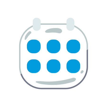 flat glassmorphism calendarのイラスト素材