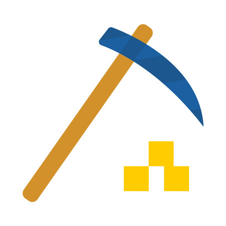 cryptocurrency mining designのイラスト素材