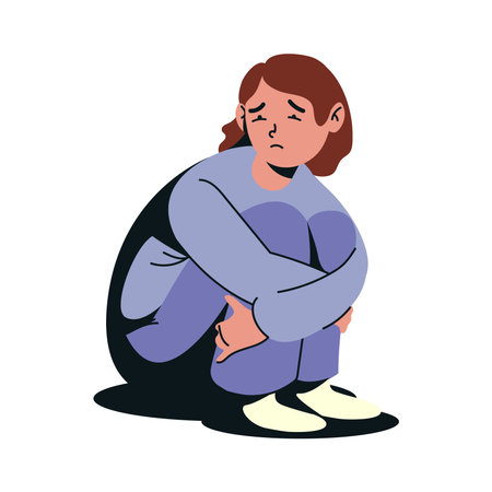 woman with phobiaのイラスト素材