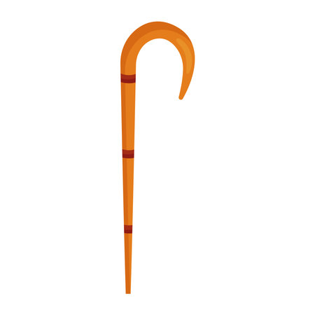 wooden cane iconのイラスト素材