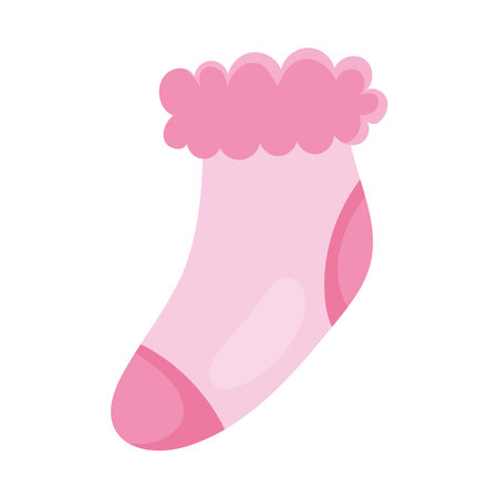 pink baby sockのイラスト素材