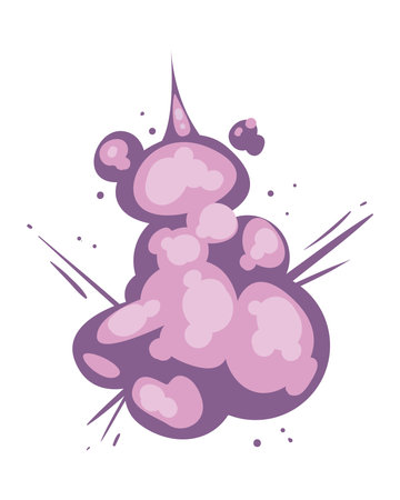 flat purple explosionのイラスト素材