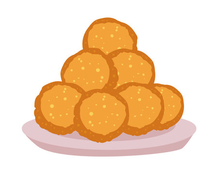 flat jamuns designのイラスト素材