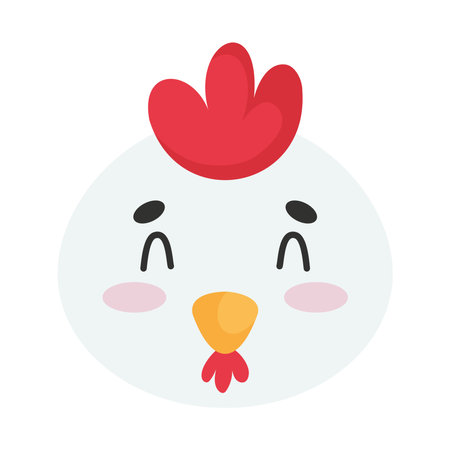 rooster head animalのイラスト素材