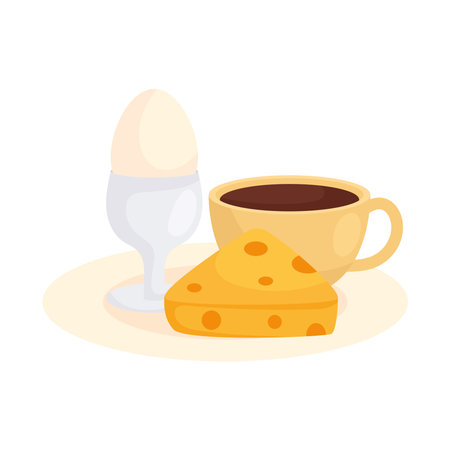 breakfast with eggsのイラスト素材