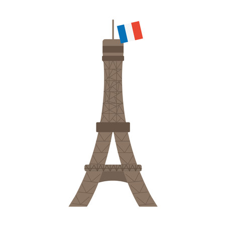 eiffel tower iconのイラスト素材