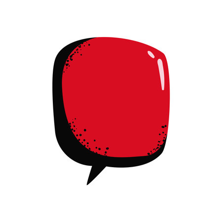 flat red text balloonのイラスト素材