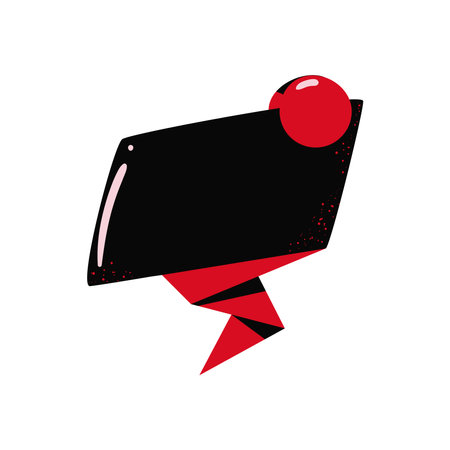 flat black text balloonのイラスト素材
