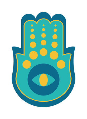 hamsa hand iconのイラスト素材