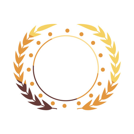 flat gold anniversary sealのイラスト素材