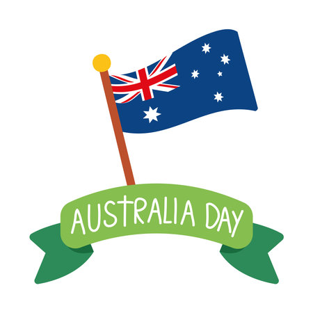 australia day flagのイラスト素材