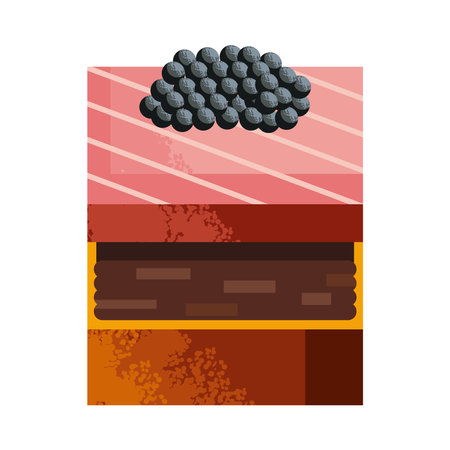 flat sushi dishのイラスト素材