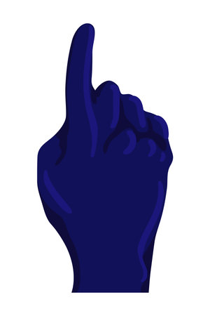 blue pointing handのイラスト素材