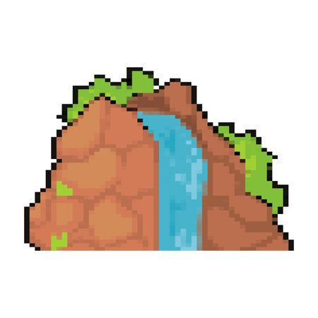 8-bits mountain designのイラスト素材