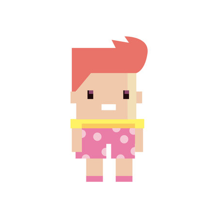 flat 8-bit gentleman illustrationのイラスト素材