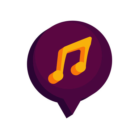 music icon on speech bubbleのイラスト素材