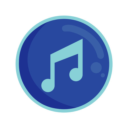 blue music buttonのイラスト素材
