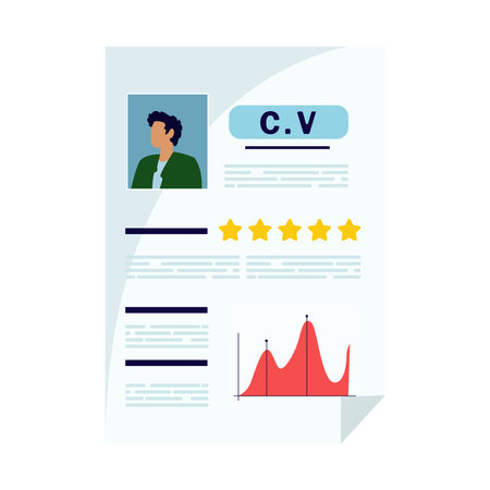 cv resume designのイラスト素材