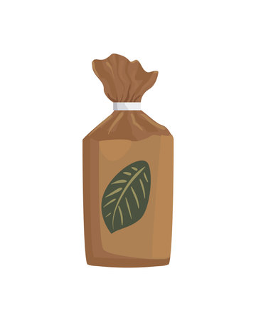 flat leaves packagingのイラスト素材