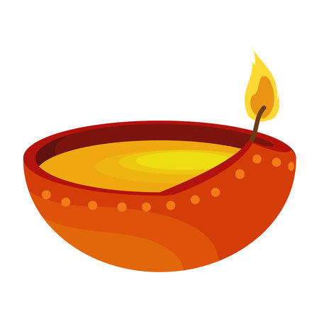 bhai dooj candle designのイラスト素材