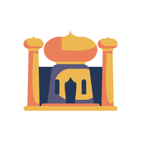 flat muslim palaceのイラスト素材