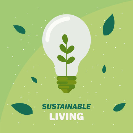 sustainable living posterのイラスト素材