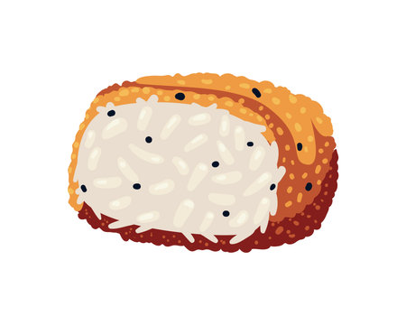 flat sushi rollのイラスト素材