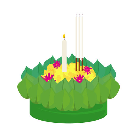 floating candle designのイラスト素材