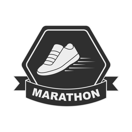 marathon sport badgeのイラスト素材