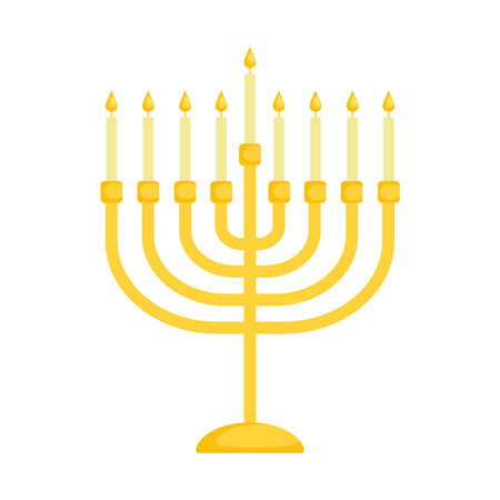jewish candle holderのイラスト素材