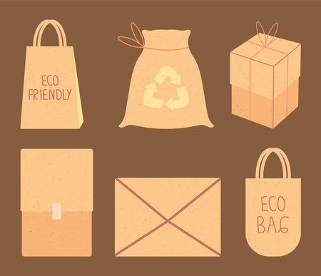 eco friendly packagesのイラスト素材