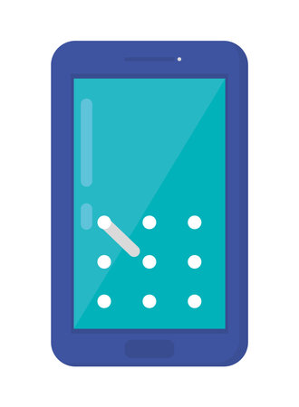 smartphone with passwordのイラスト素材
