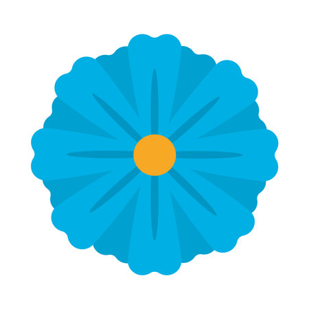 blue flower iconのイラスト素材