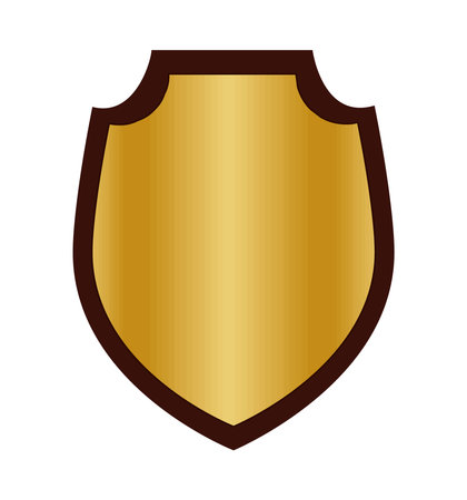 shield gold styleのイラスト素材