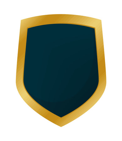 gold frame shieldのイラスト素材