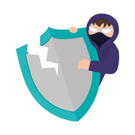 cyber fraud, themeのイラスト素材