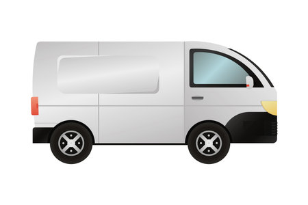 cargo van mockupのイラスト素材