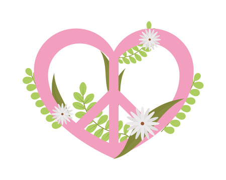 heart peace symbolのイラスト素材