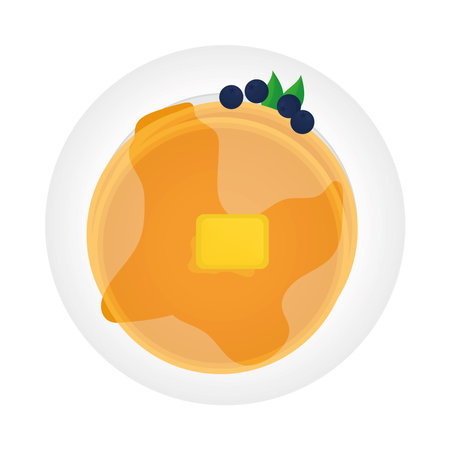 pancakes with syrupのイラスト素材