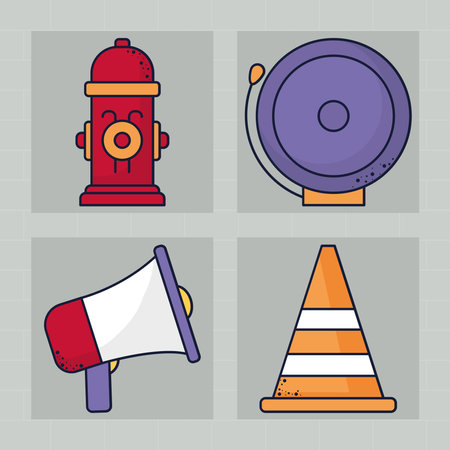emergency vector iconsのイラスト素材