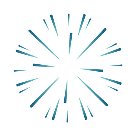 blue firework burstのイラスト素材