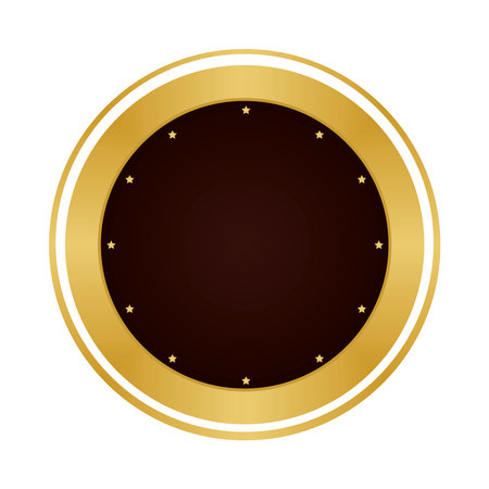 gold round shieldのイラスト素材