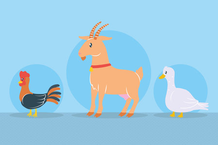 farm animals designのイラスト素材