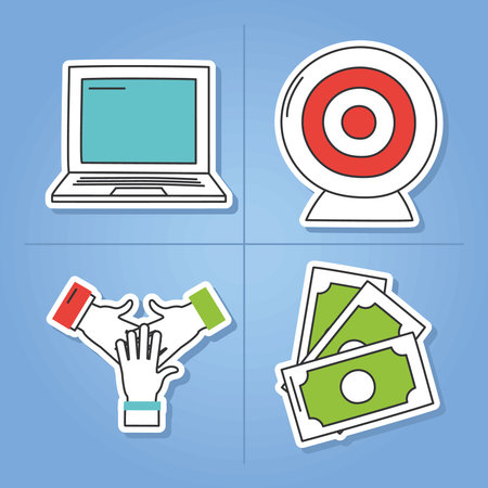 business and technology icon setのイラスト素材