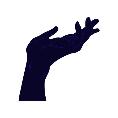 hand silhouette designのイラスト素材