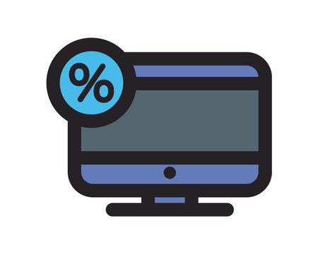 flat computer offerのイラスト素材
