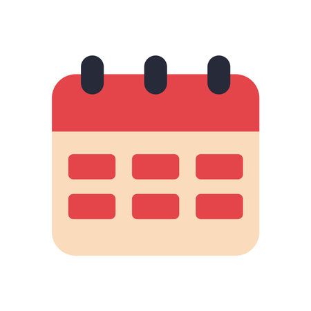 flat calendar designのイラスト素材