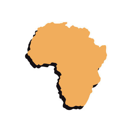 flat africa map designのイラスト素材