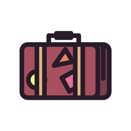 flat trip briefcaseのイラスト素材