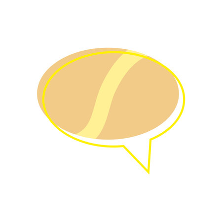 flat golden speech balloonのイラスト素材